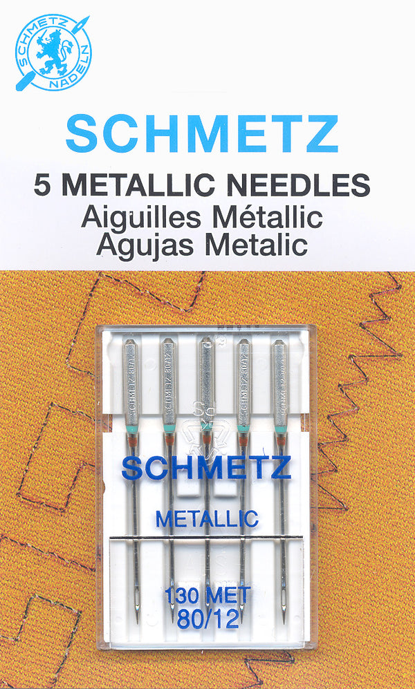 SCHMETZ metallic needles - 80/12 carded 5 pieces