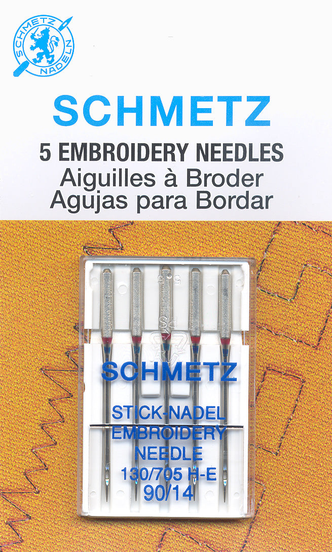 SCHMETZ embroidery needles - 90/14 carded 5 pieces