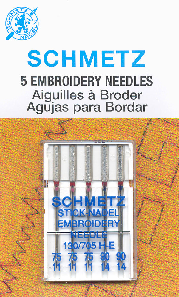 SCHMETZ embroidery needles - assorted carded 5 pieces