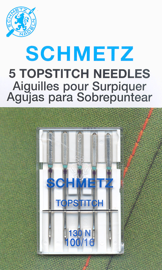 SCHMETZ topstitch needles - 100/16 carded 5 pieces