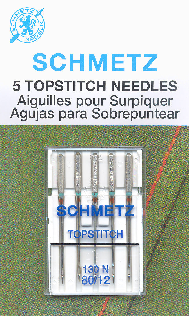SCHMETZ topstitch needles - 80/12 carded 5 pieces