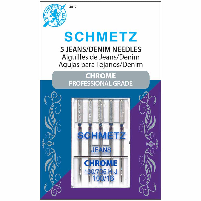 SCHMETZ #4012 Chrome Denim - 100/16 - 5 needles