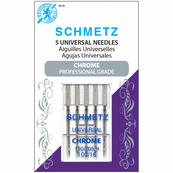 SCHMETZ #4018 Chrome Universal - 100/16 - 5 needles