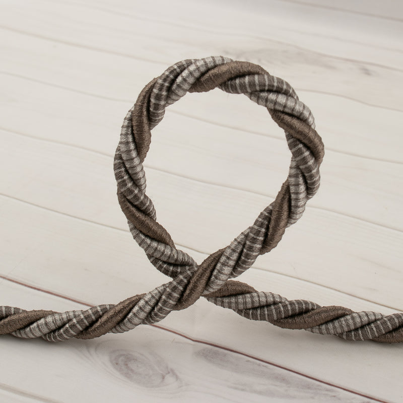 Twisted cord ⅜ po (1 cm) Grey