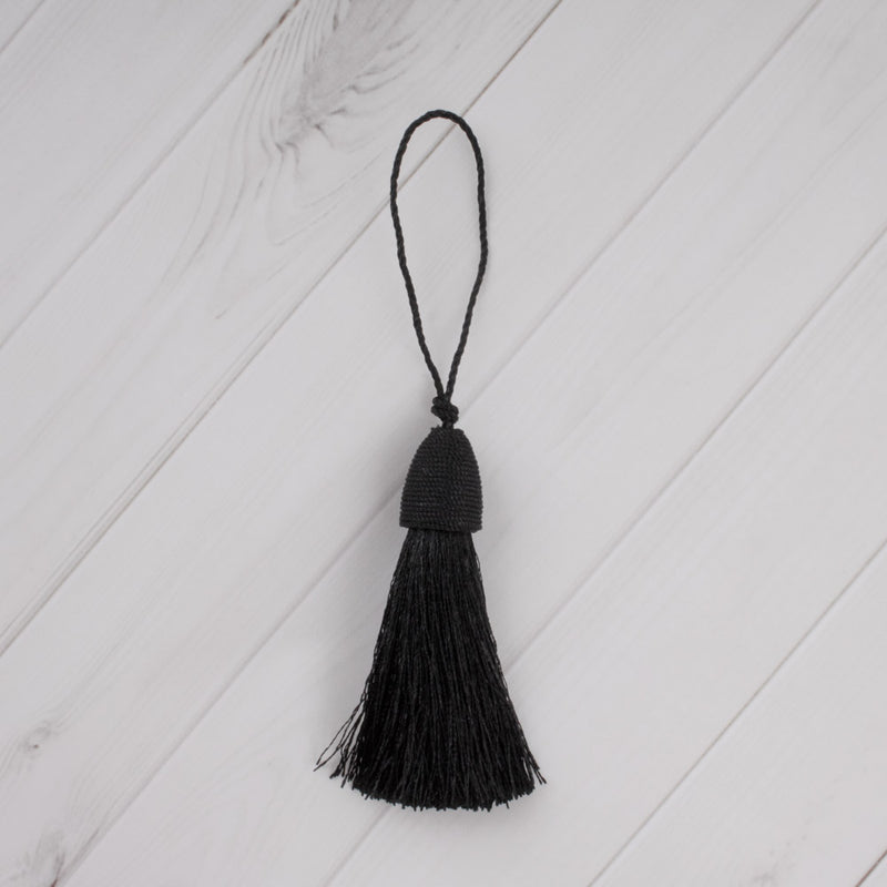 Key tassel 3 po (7.5 cm) Black