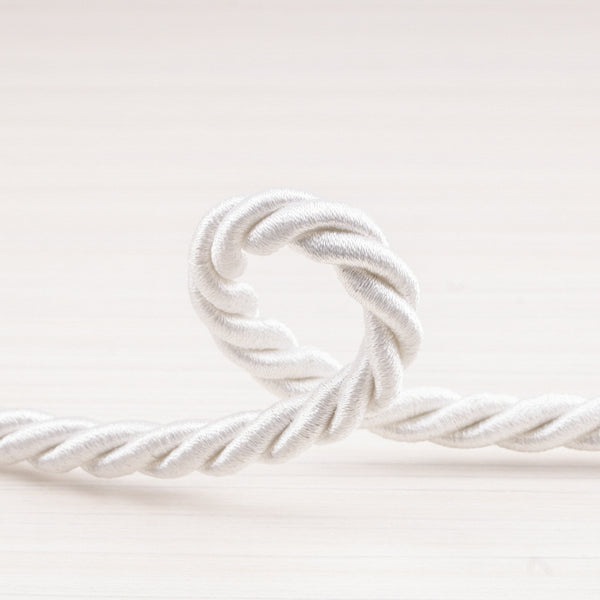 Corde torsadée â po (1 cm) Blanc
