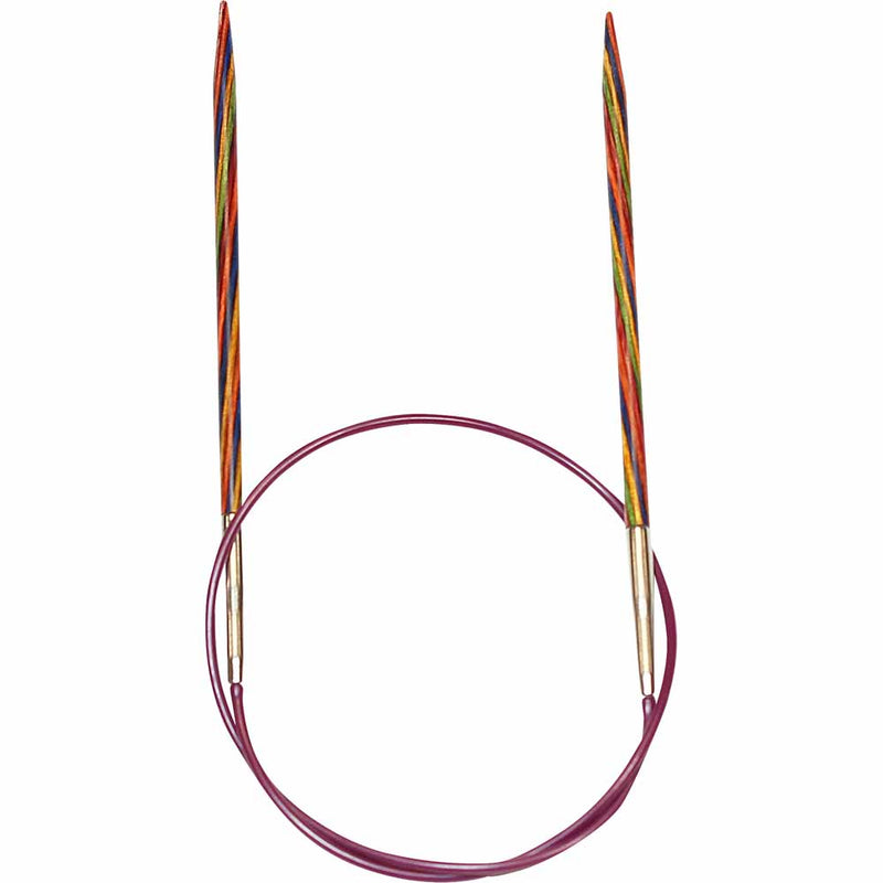 KNIT PICKS Rainbow Wood Circular Knitting Needles - 40 cm/16" - 3.75mm/US 5