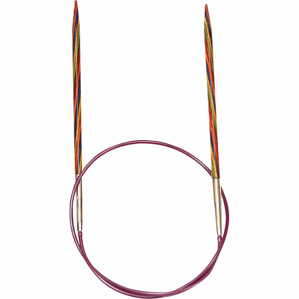 KNIT PICKS Rainbow Wood Circular Knitting Needles - 40 cm/16" - 4mm/US 6
