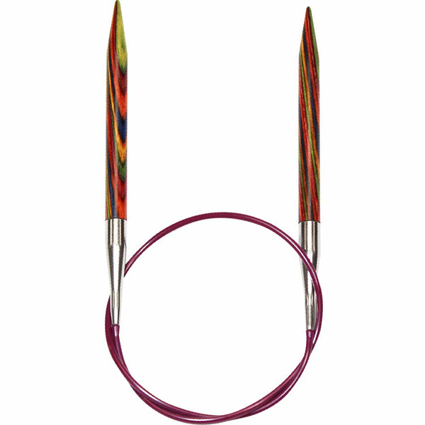 KNIT PICKS Rainbow Aiguilles circulaires en bois - 40 cm/16po - 5,0mm/US 8