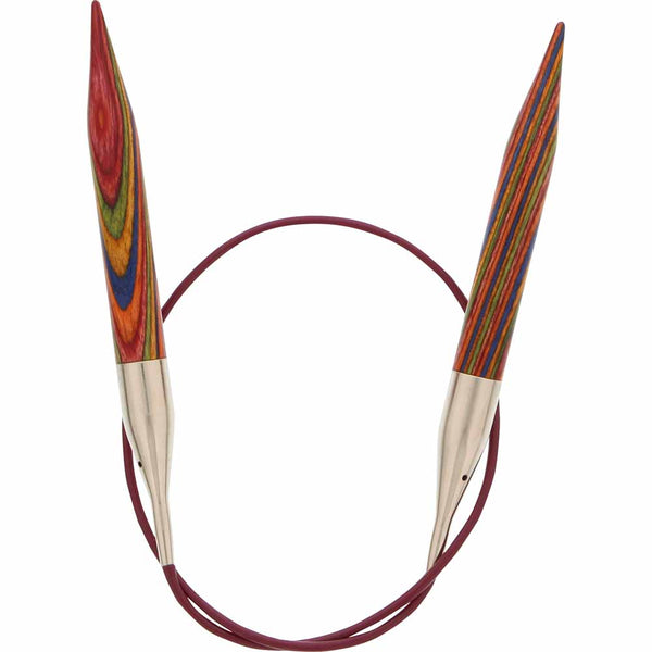 KNIT PICKS Rainbow Wood Circular Knitting Needles - 40 cm/16" - 7mm