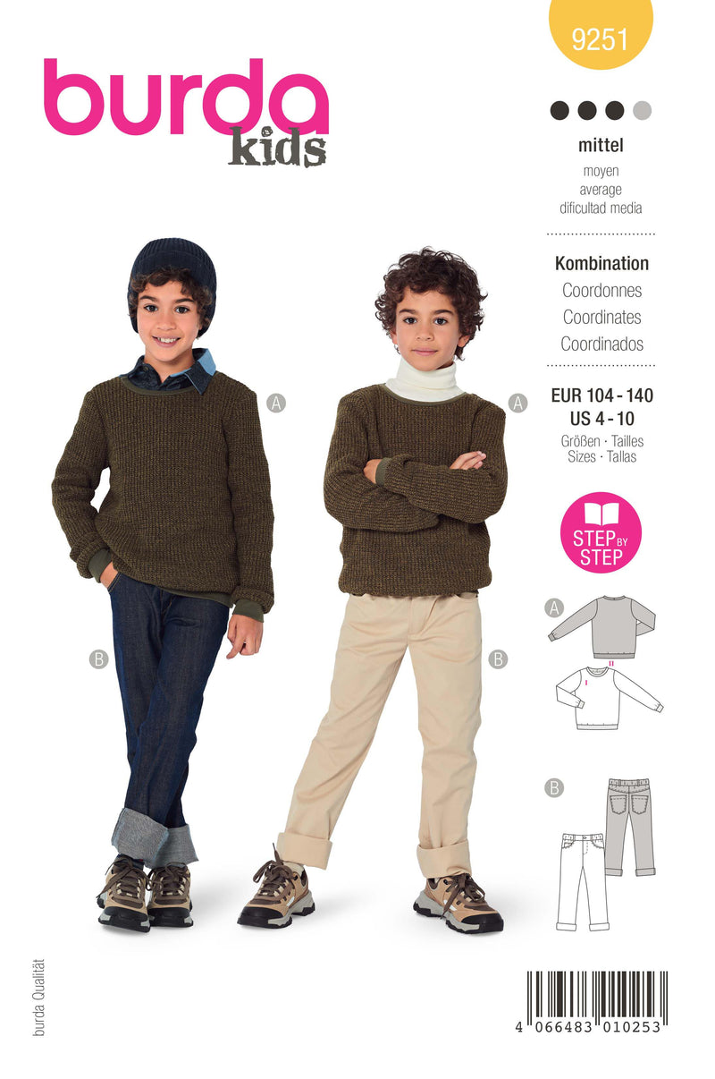 Burda - 9251  Shirt Kids