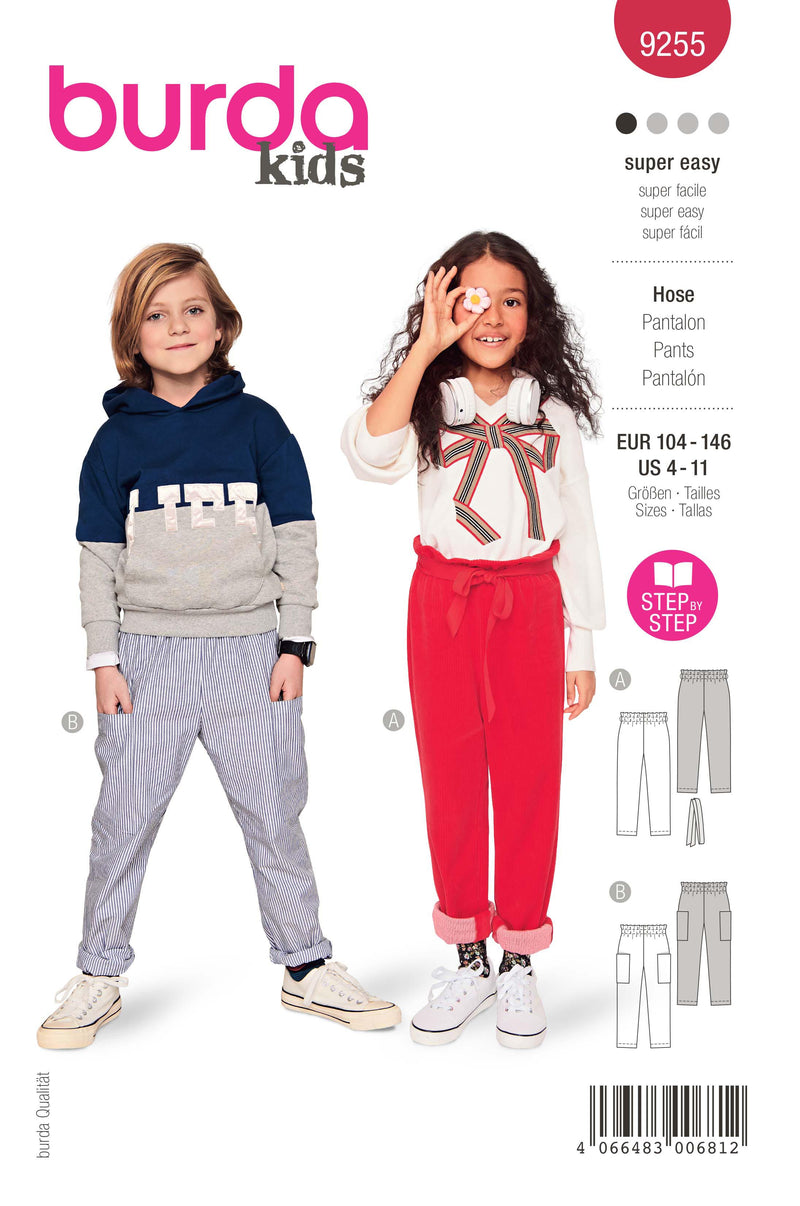 Burda - 9255 Trousers Kids – Fabricville