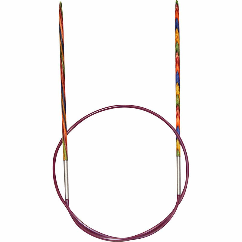 KNIT PICKS Rainbow Aiguilles circulaires en bois - 60 cm/24po - 2,0mm/US 0