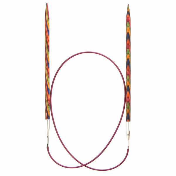 KNIT PICKS Rainbow Wood Circular Knitting Needles - 60cm (24") - 4.5mm/US 7