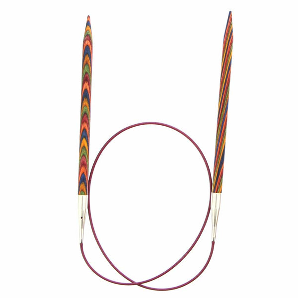 KNIT PICKS Rainbow Wood Circular Knitting Needles - 60cm (24") - 6mm/US 10