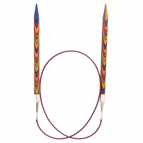 KNIT PICKS Rainbow Wood Circular Knitting Needles - 60cm (24") - 6.5mm/US 10.5