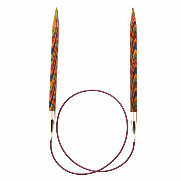 KNIT PICKS Rainbow Wood Circular Knitting Needles - 60cm (24") - 7mm
