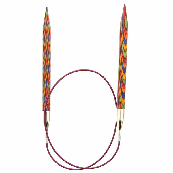 KNIT PICKS Rainbow Wood Circular Knitting Needles - 60cm (24") - 8mm/US 11
