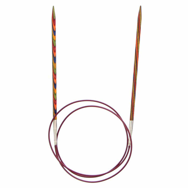 KNIT PICKS Rainbow Aiguilles circulaires en bois - 80cm (32po) - 4,0mm/US 6