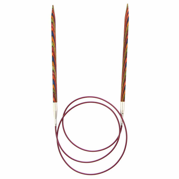 KNIT PICKS Rainbow Wood Circular Knitting Needles - 80cm (32") - 5mm/US 8