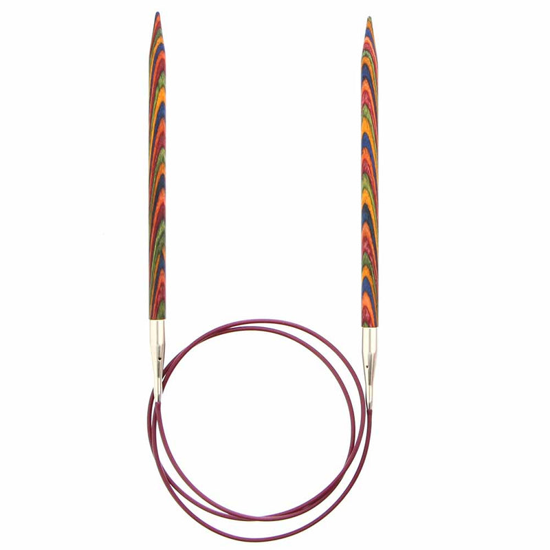 KNIT PICKS Rainbow Wood Circular Knitting Needles - 80cm (32") - 6mm/US 10