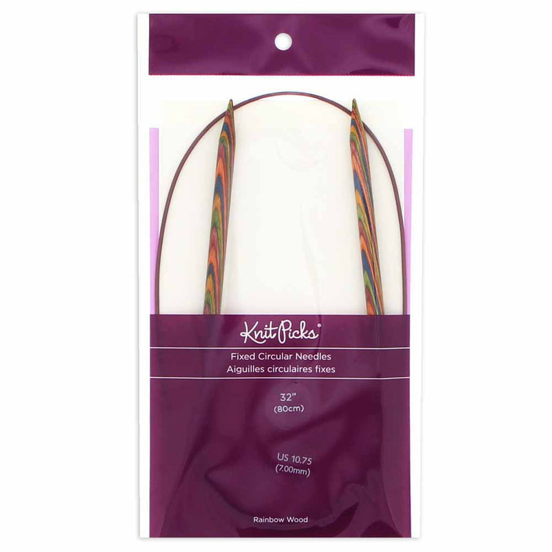 KNIT PICKS Rainbow Wood Circular Knitting Needles - 80cm (32") - 7mm
