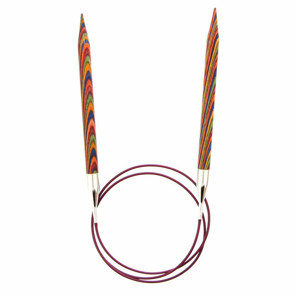 KNIT PICKS Rainbow Aiguilles circulaires en bois - 80cm (32po) - 8,0mm/US 11