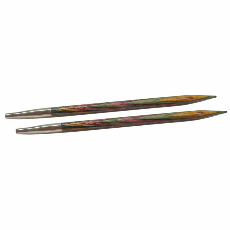 KNIT PICKS Rainbow Wood Interchangeable Circular Needle Tips 12cm (5") - 4.5mm/US 7
