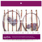 KNIT PICKS ensemble d’aiguilles circulaires interchangeables RainbowWood - 15cm (6po) - 8 mcx.