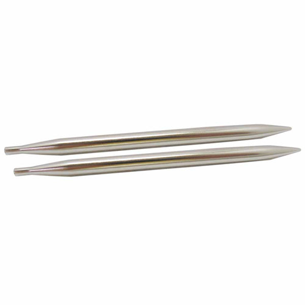 KNIT PICKS Embouts d'aiguilles circulaires interchangeables plaqués nickel 12cm (5po) - 6.5mm/US 10.5