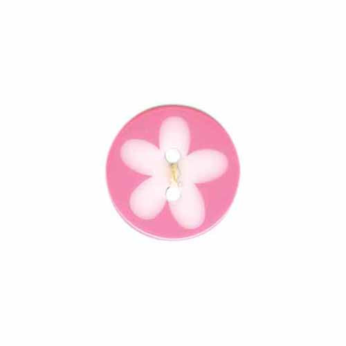 ELAN 2-Hole Novelty Button - Pink - 17mm (⅝") -3 pcs