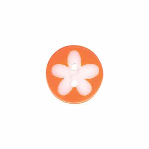 ELAN 2-Hole Novelty Button - Orange - 17mm (⅝") -3 pcs