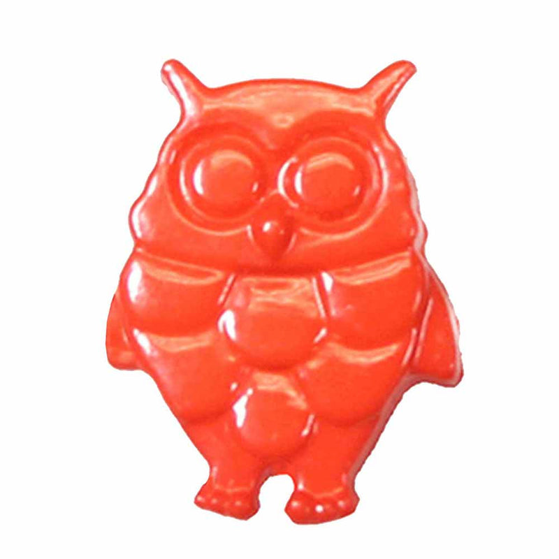 CIRQUE Novelty Shank Button - Orange - 18mm (¾") - Owl