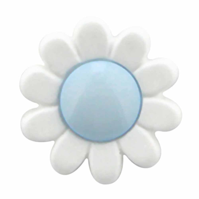 CIRQUE bouton fantaisie à tige - bleu clair - 15mm (⅝") - fleur