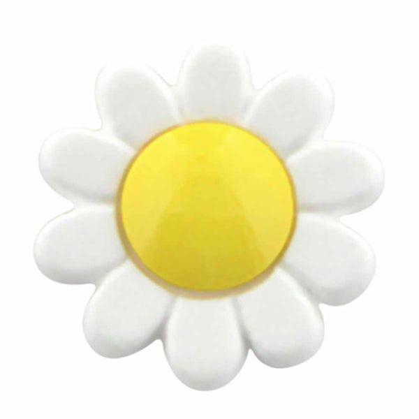 CIRQUE bouton fantaisie à tige - jaune - 15mm (⅝") - fleur