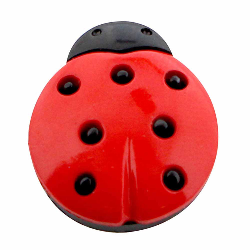 CIRQUE Novelty Shank Button - Red - 18mm (¾") - Ladybug
