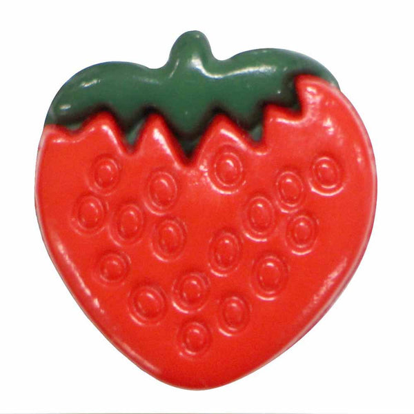 CIRQUE bouton fantaisie à tige - rouge - 15mm (⅝") - fraise