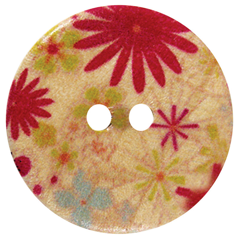 INSPIRE - 20mm (¾") 2-Hole Button, Multicolor -4 pcs