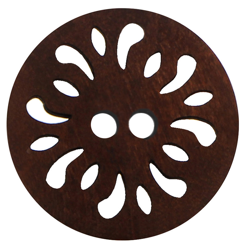 INSPIRE - 20mm (¾") 2-Hole Button, Dark Brown -5 pcs