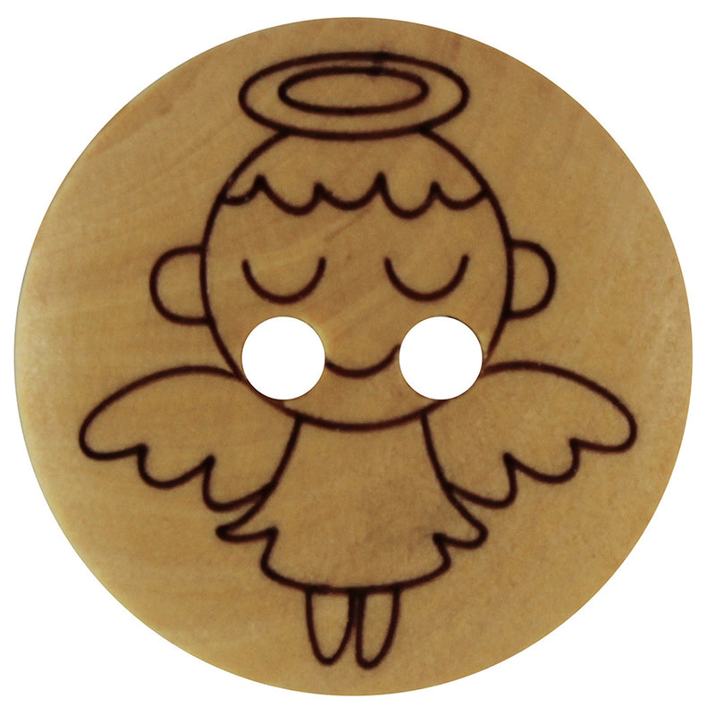 INSPIRE 2 Hole Button - Wood - 18mm (¾") - 5pcs