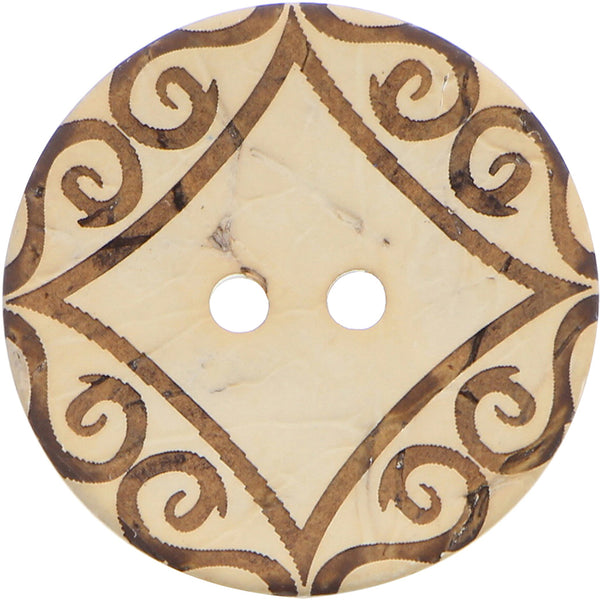 INSPIRE 2 Hole Button - 23mm (⅞") - Coconut -3 pcs