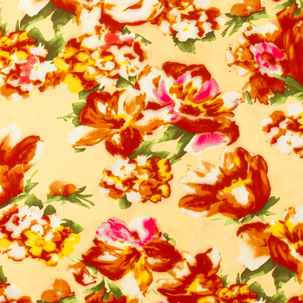 ARISTOCRAT Stretch Polyester Print - Poppy - Yellow