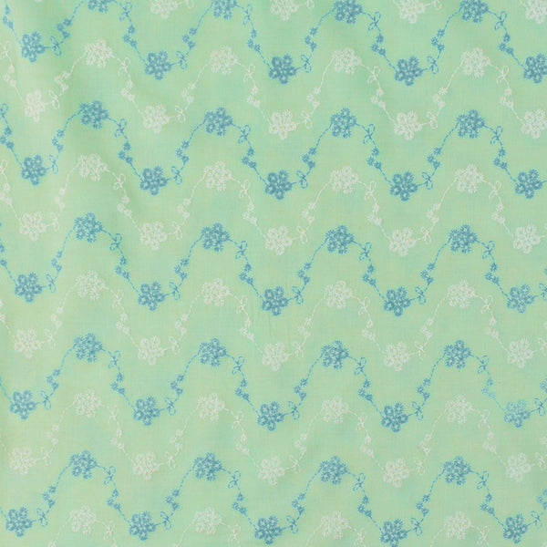 PUFF Printed Rayon Voile - Daisy - Green