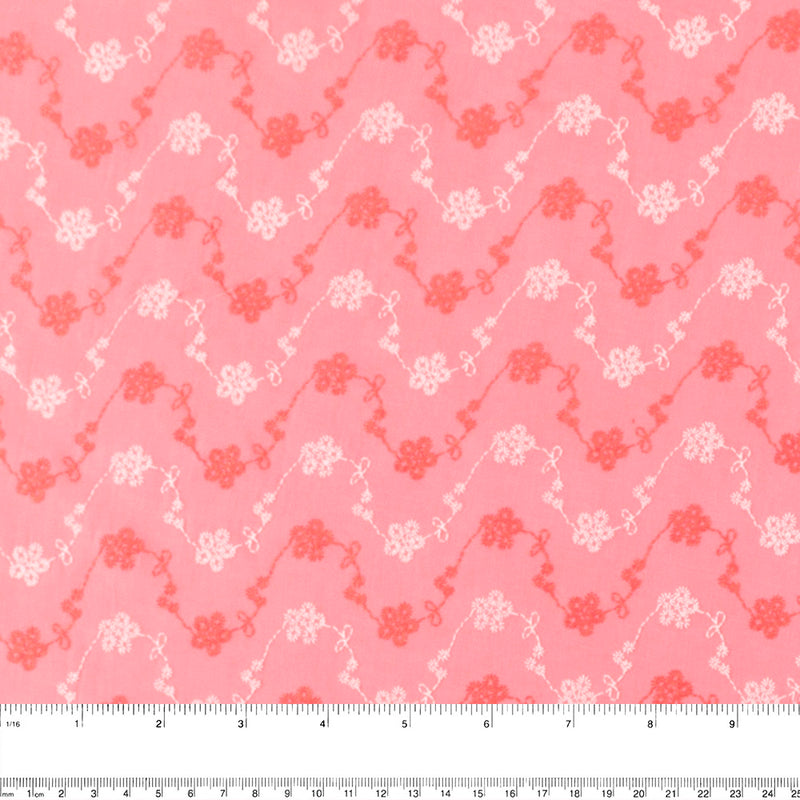 PUFF Printed Rayon Voile - Daisy - Pink