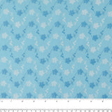 PUFF - Voile de rayonne imprimée - Marguerites - Bleu