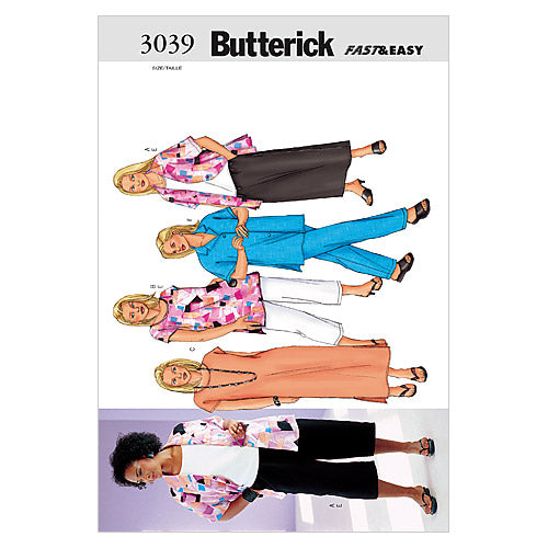 B3039 Women's/Women's Petite Shirt, Top, Tunic, Dress, Skirt & Pants (Size: 22W-24W-26W)