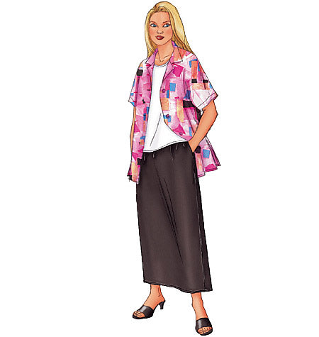 B3039 Femme/Petite Femme - Chemisier, haut, tunique, robe, jupe et pantalon (Grandeur : 28W-30W-32W)