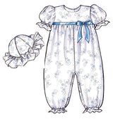B4110 Robe, culotte, combinaison, et chapeau pour bébé (grandeur : Toutes les tailles dans la même pochette)