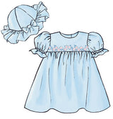 B4110 Infants' Dress, Panties, Jumpsuit and Hat (size: All Sizes In One Envelope)