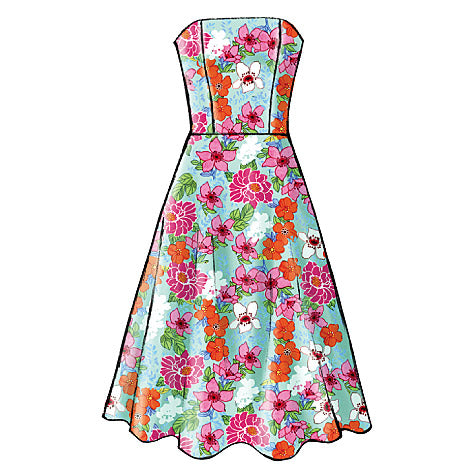 B4443 Misses'/Misses' Petite Dress (size: 8-10-12-14)
